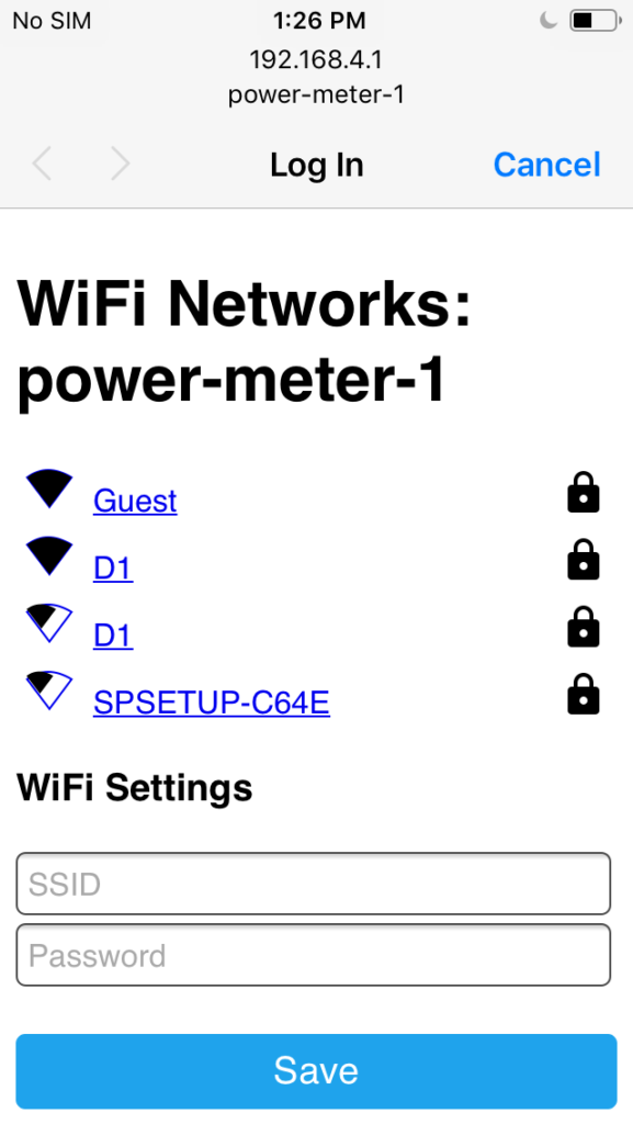 captive portal select ssid