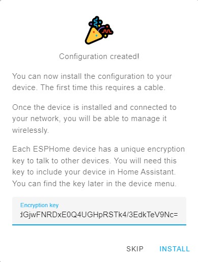 ESP access encryption key