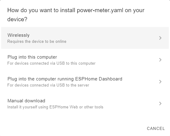 PM1 firmware wireless upload